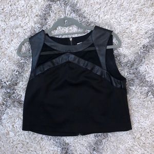 Cropped Leather Shirt